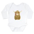 thumbnail image 1 of CafePress - Happy Highland Cow Body Suit - Long Sleeve Cotton Baby Bodysuit, 1 of 4