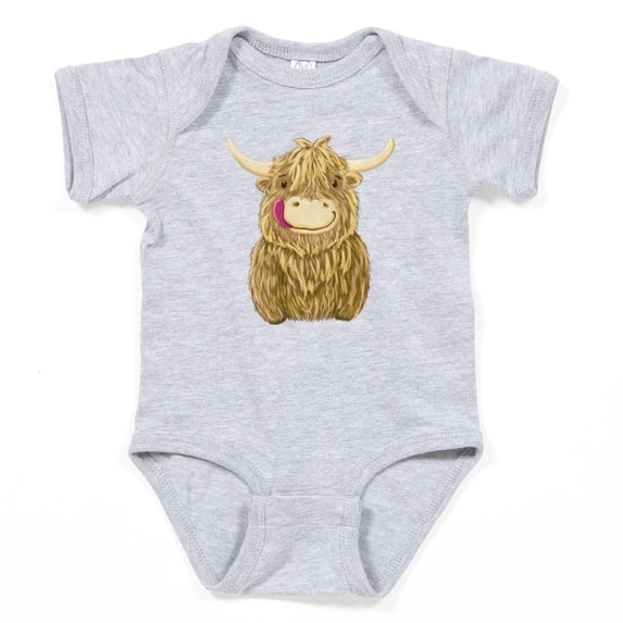 CafePress - Happy Highland Cow - Cute Infant Bodysuit Baby Romper - Size Newborn - 24 Months