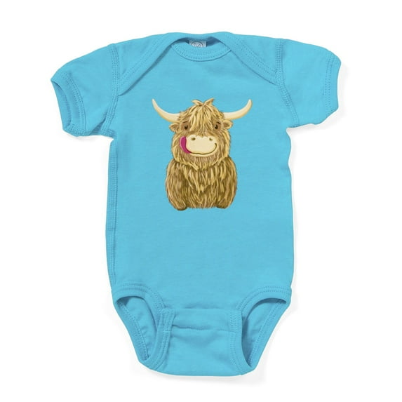 CafePress - Happy Highland Cow - Cute Infant Bodysuit Baby Romper - Size Newborn - 24 Months