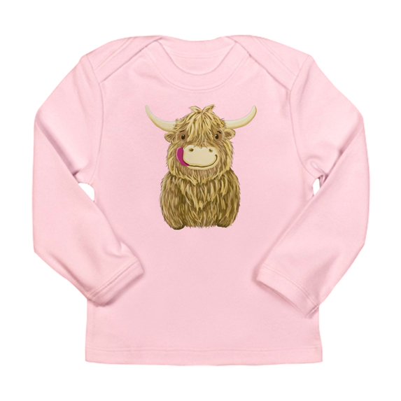 CafePress - Happy Highland Cow Long Sleeve T Shirt - Long Sleeve Infant T-Shirt