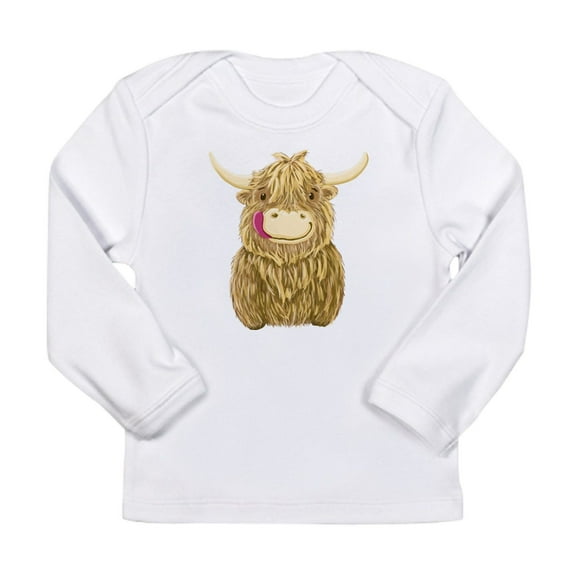 CafePress - Happy Highland Cow Long Sleeve T Shirt - Long Sleeve Infant T-Shirt