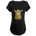thumbnail image 1 of CafePress - Happy Highland Cow Maternity T Shirt - Maternity Dark T-Shirt, 1 of 3