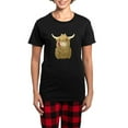 thumbnail image 1 of CafePress - Happy Highland Cow Pajamas - Women's Short Sleeve Print T-Shirt and Pants Dark Cotton Pajama Set, 1 of 7