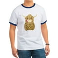 thumbnail image 1 of CafePress - Happy Highland Cow T Shirt - 100% Cotton Ringed T-Shirt, 1 of 4