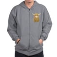 thumbnail image 1 of CafePress - Happy Highland Cow Zip Hoody - Zip Hoodie, Classic Hooded Sweatshirt with Metal Zipper, 1 of 4