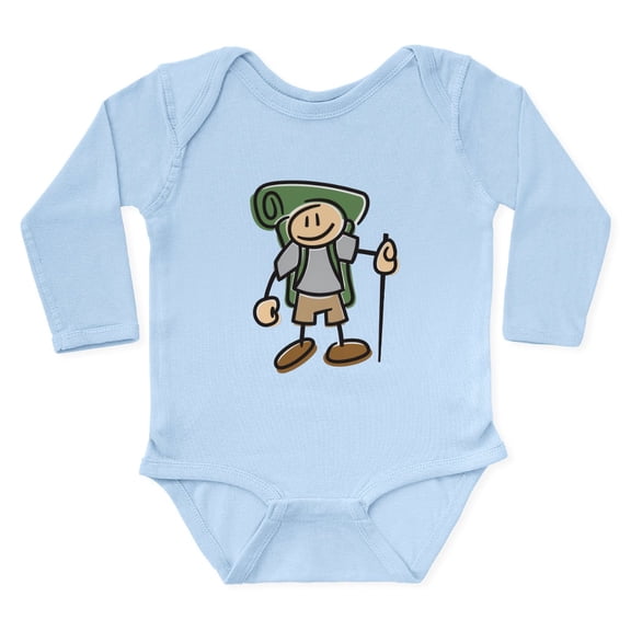 CafePress - Happy Hiker Boy Body Suit - Long Sleeve Cotton Baby Bodysuit