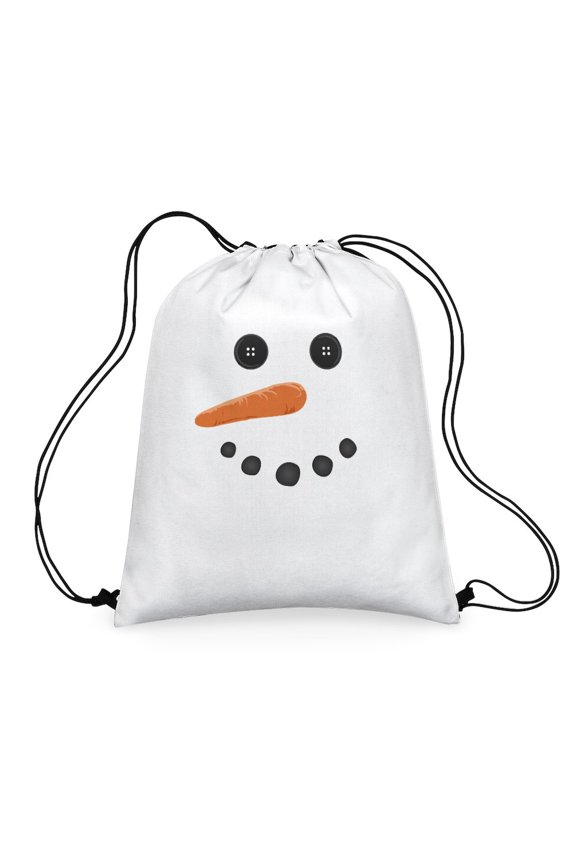 - Happy Holiday Funny Snowman - Colorful 16"x20" Drawstring Bag