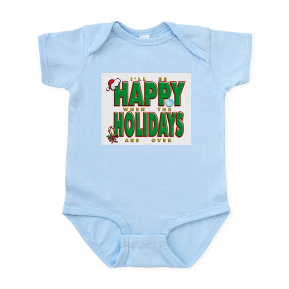 CafePress - Happy Holidays Infant Bodysuit - Baby Light Bodysuit, Size Newborn - 24 Months