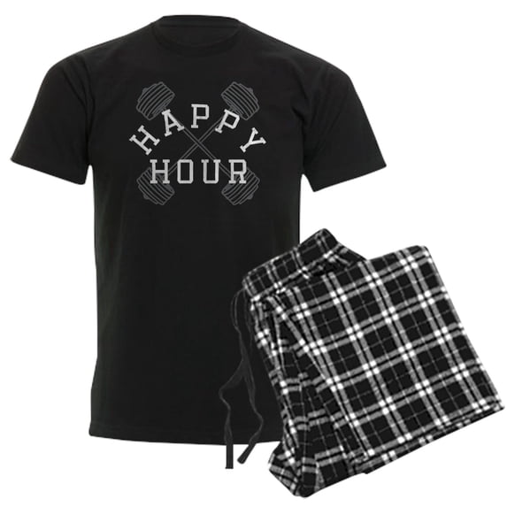 CafePress - Happy Hour Men's Dark Pajamas - Men's Dark Loose Fit Cotton Pajama Set
