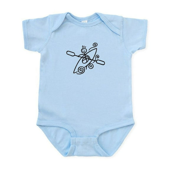 CafePress - Happy Kayak Infant Bodysuit - Baby Light Bodysuit, Size Newborn - 24 Months