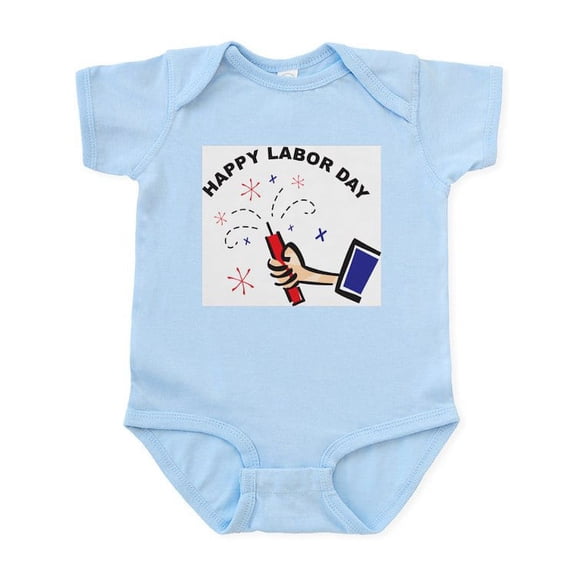 CafePress - Happy Labor Day Infant Bodysuit - Baby Light Bodysuit, Size Newborn - 24 Months