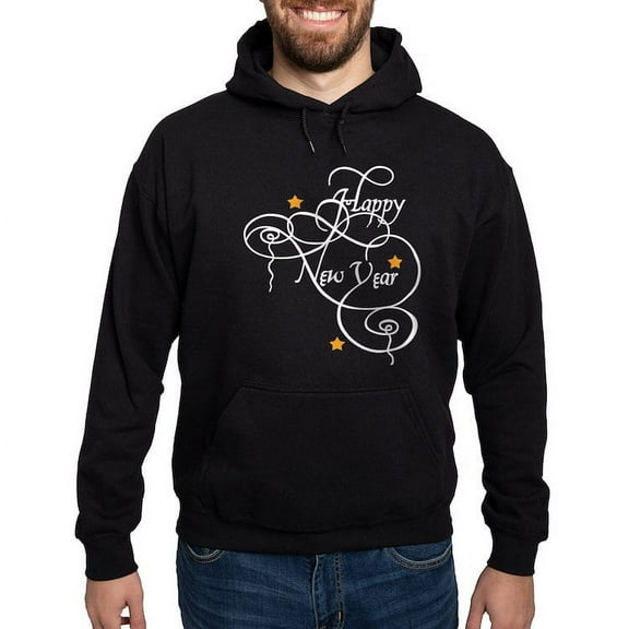 CafePress - Happy New Year Hoodie (Dark) - Pullover Hoodie, Classic, Comfortable Hooded Sweatshirt