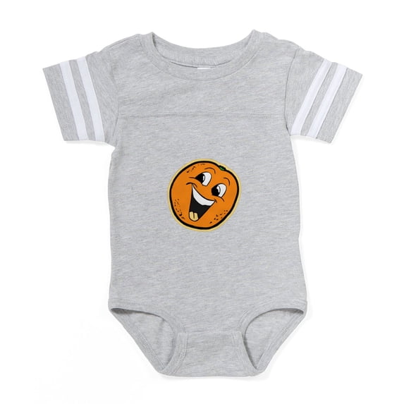 CafePress - Happy Orange - Cute Infant Baby Football Bodysuit