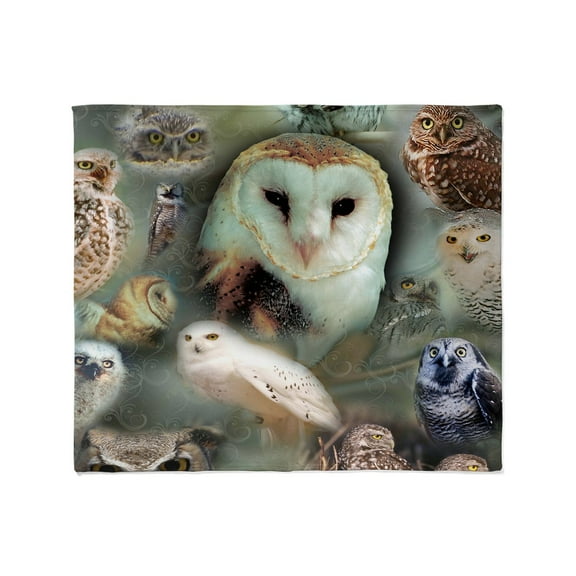 CafePress - Happy Owls Throw Blanket - Soft Fleece Throw Blanket, 50"x60" for All Ages