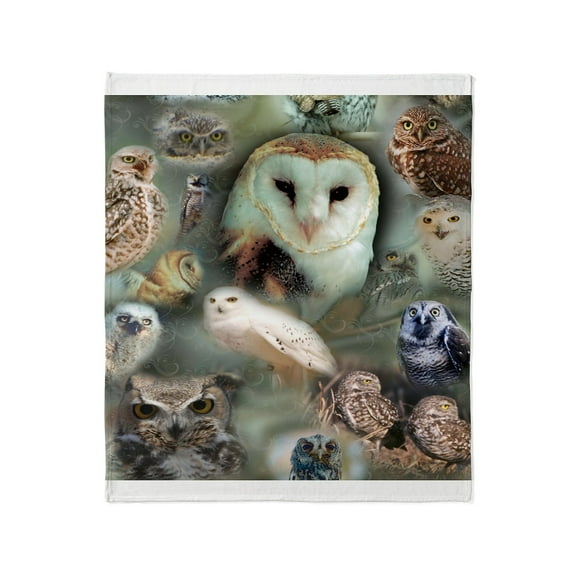 CafePress - Happy Owls Throw Blanket - Soft Fleece Throw Blanket, 50"x60" for All Ages