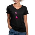 thumbnail image 1 of CafePress - Happy Pi Day Stick Lady Pink - Women's V-Neck Dark T-Shirt, 1 of 4