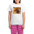 thumbnail image 1 of CafePress - Happy Pomeranian Women's Light Pajamas - Women's Short Sleeve Print T-Shirt and Pants Light Cotton Pajama Set, 1 of 7