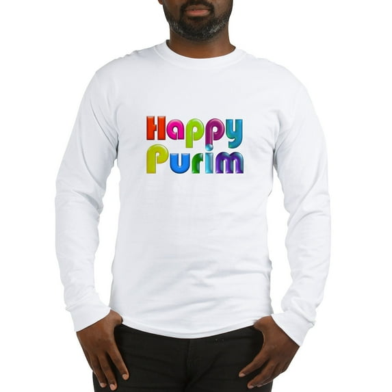 CafePress - Happy Purim Long Sleeve T Shirt - Unisex Cotton Long Sleeve T-Shirt