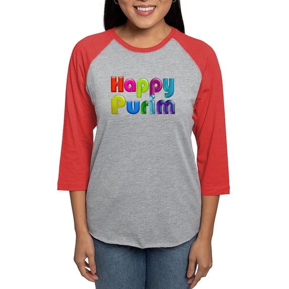 CafePress - Happy Purim Long Sleeve T Shirt - Womens Baseball Tee