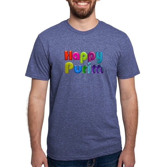 CafePress - Happy Purim T Shirt - Mens Tri-blend T-Shirt
