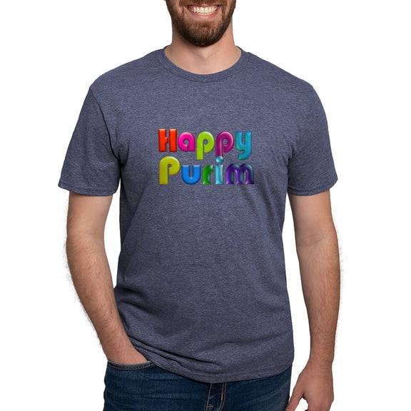 CafePress - Happy Purim T Shirt - Mens Tri-blend T-Shirt
