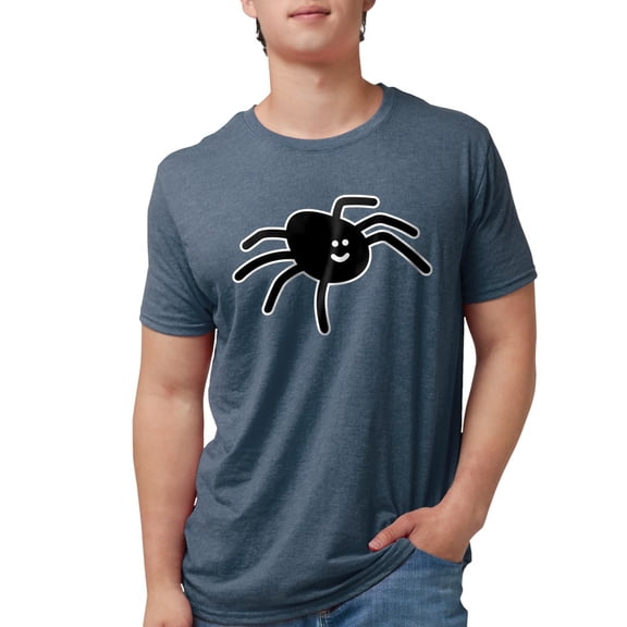 CafePress - Happy_Spider Men's Deluxe T Shirt - Mens Tri-blend T-Shirt