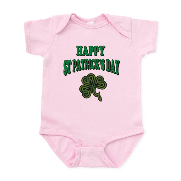 CafePress - Happy St. Patrick's Day Infant Bodysuit - Baby Light Bodysuit, Size Newborn - 24 Months