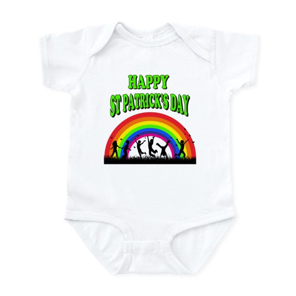 CafePress - Happy St Patricks Day Infant Bodysuit - Baby Light Bodysuit, Size Newborn - 24 Months