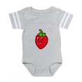 thumbnail image 1 of CafePress - Happy Strawberry.Pn... - Cute Infant Baby Football Bodysuit, 1 of 3