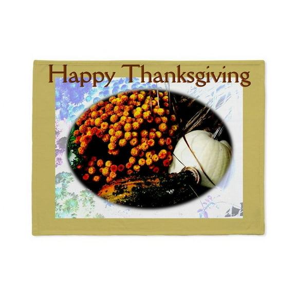 CafePress - Happy Thanksgiving - Soft Fleece Throw Stadium Blanket, 30"x40"