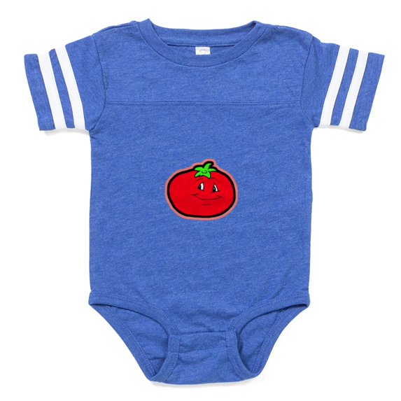 CafePress - Happy Tomato - Cute Infant Baby Football Bodysuit
