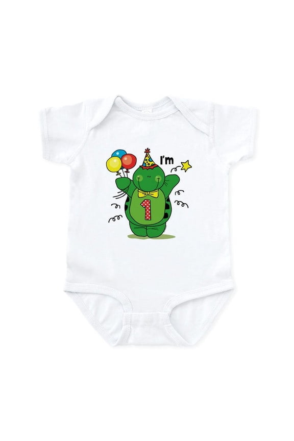 - Happy Turtle 1St Birthday Baby Light Bodysuit - Baby Light Bodysuit, Size Newborn - 24 Months