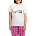 thumbnail image 1 of CafePress - Happy Wife, Happy Life Pajamas - Women's Short Sleeve Print T-Shirt and Pants Light Cotton Pajama Set, 1 of 7