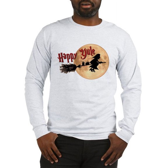 CafePress - Happy Yule Long Sleeve T Shirt - Unisex Cotton Long Sleeve T-Shirt