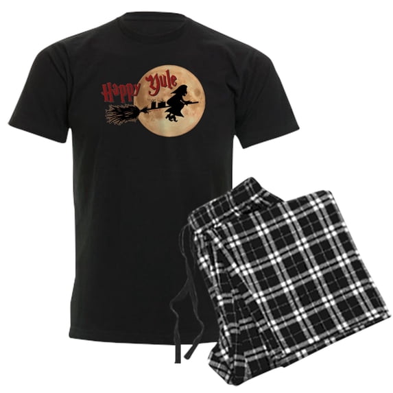 CafePress - Happy Yule Pajamas - Men's Dark Loose Fit Cotton Pajama Set