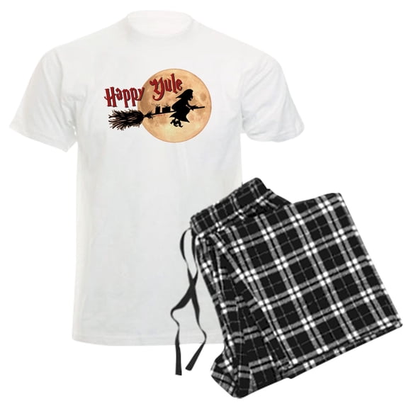 CafePress - Happy Yule Pajamas - Men's Light Loose Fit Cotton Pajama Set