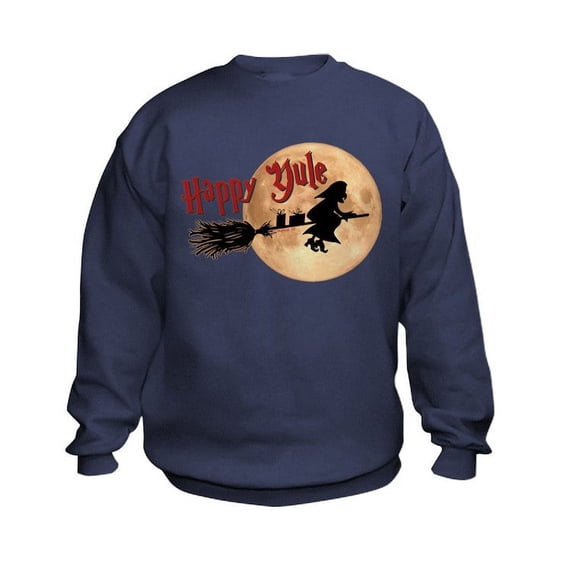 CafePress - Happy Yule Sweatshirt - Kids Sweatshirt, Youth Crew Neck Sweatshirt