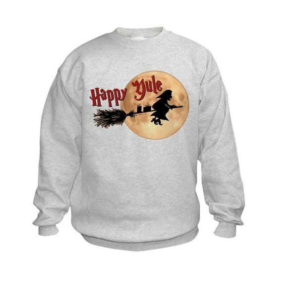 CafePress - Happy Yule Sweatshirt - Kids Sweatshirt, Youth Crew Neck Sweatshirt