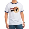 thumbnail image 1 of CafePress - Happy Yule T Shirt - 100% Cotton Ringed T-Shirt, 1 of 4