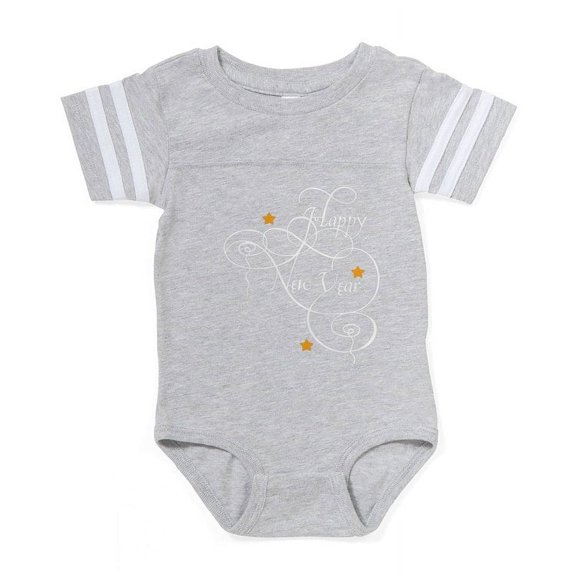 CafePress - Happynewyear 07 Dark - Cute Infant Baby Football Bodysuit