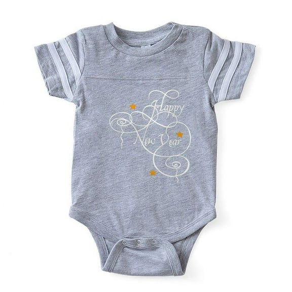 CafePress - Happynewyear 07 Dark - Cute Infant Baby Football Bodysuit