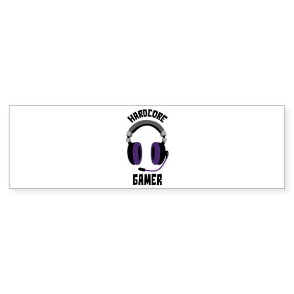CafePress - Hardcore Gamer - 10"x3" Rectangle Bumper Sticker