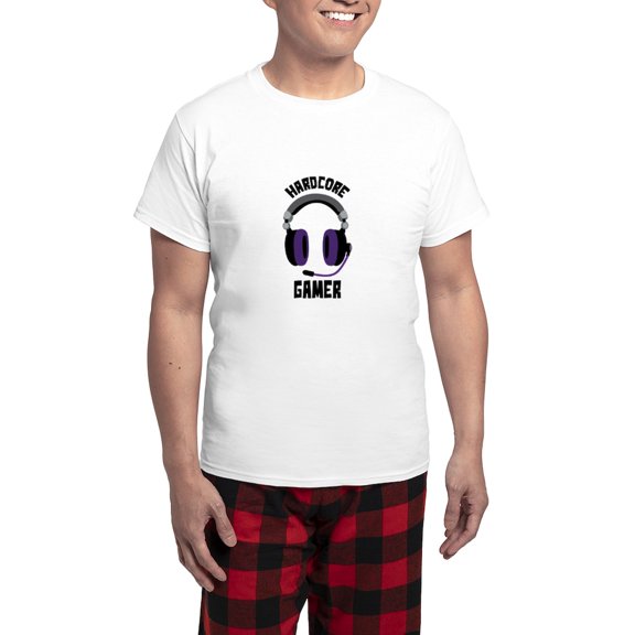 CafePress - Hardcore Gamer Pajamas - Men's Light Loose Fit Cotton Pajama Set