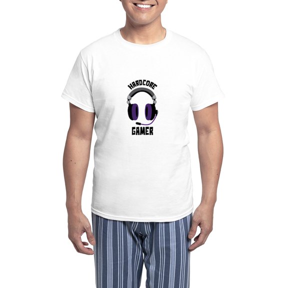 CafePress - Hardcore Gamer Pajamas - Men's Light Loose Fit Cotton Pajama Set