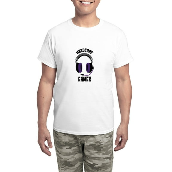 CafePress - Hardcore Gamer Pajamas - Men's Light Loose Fit Cotton Pajama Set
