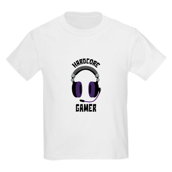 CafePress - Hardcore Gamer T Shirt - Light T-Shirt Kids XS-XL