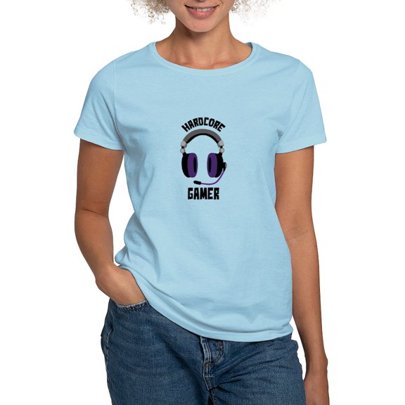 CafePress - Hardcore Gamer T Shirt - Women's Classic T-Shirt