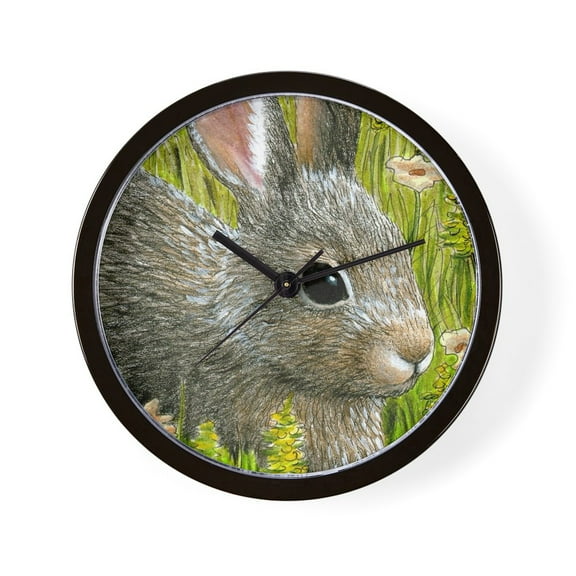 CafePress - Hare 45 Rabbit - 10" Quartz Analog Battery-Powered Modern Wall Clock, Unique