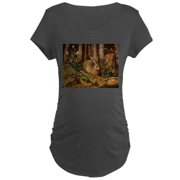 CafePress - Hare In The Forest Maternity T Shirt - Maternity Dark T-Shirt