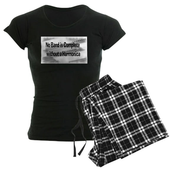 CafePress - Harmonica Women's Dark Pajamas - Women's Short Sleeve Print T-Shirt and Pants Dark Cotton Pajama Set